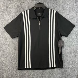 Modern Culture Mens Polo Shirt‎ Black White Size Medium